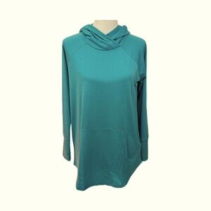 LuLaRoe Amber Hoodie Size M Teal Blue